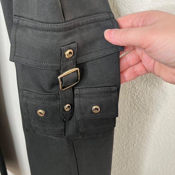 St. John Sport Womens 10 Logo Hardware Stretch Knit Cargo Pants - Picture 6 of 12